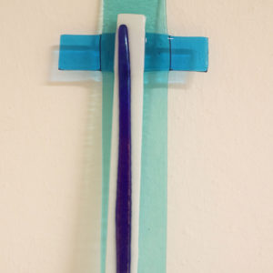 Glasmalerei - Fusing Cross "Blue"