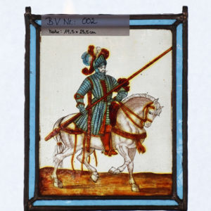 Glasmalerei - Stained glass motif "Rider"